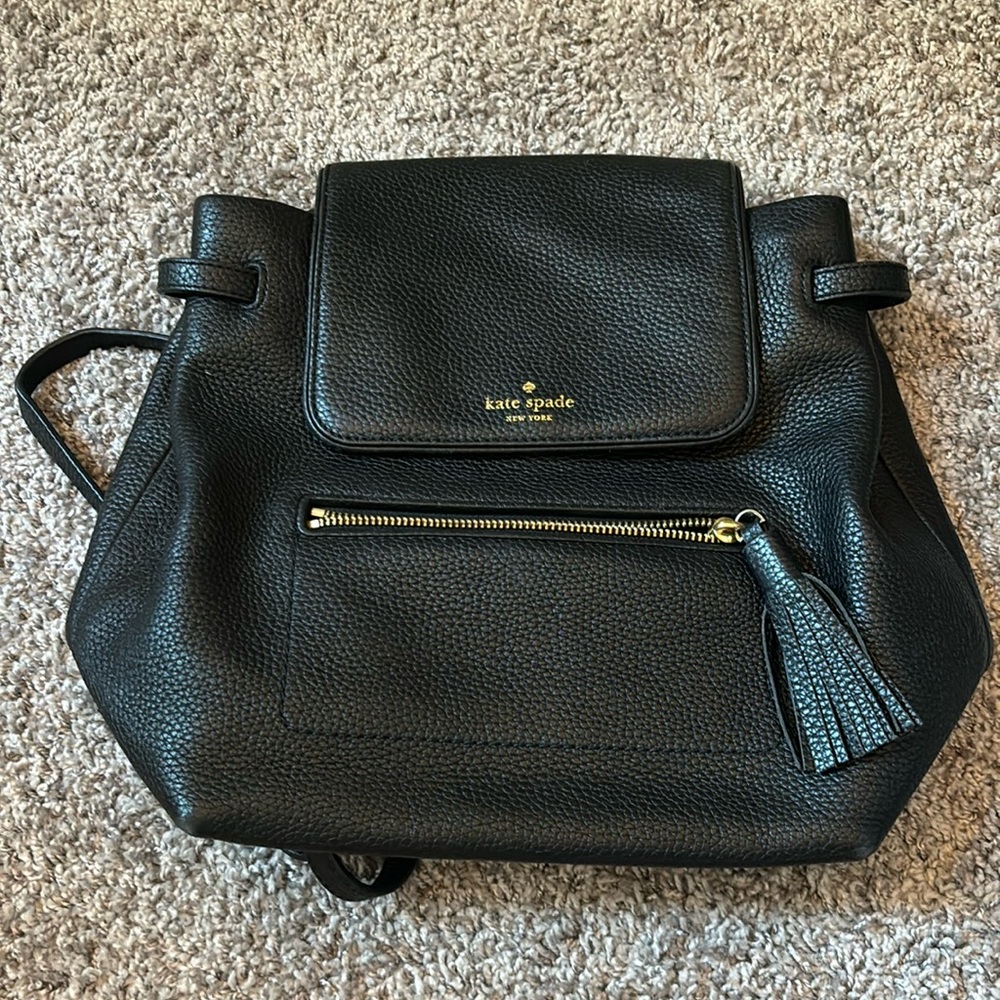 Medium black Kate spade backpack